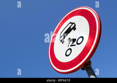 Dutch cartello stradale: nessun accesso per veicoli a motore Foto Stock