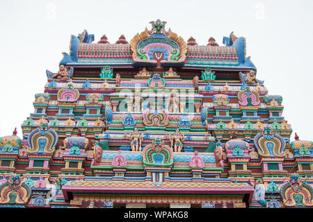 Tempio di Srirangam torri di Trichy, Tamilnadu, India Foto Stock