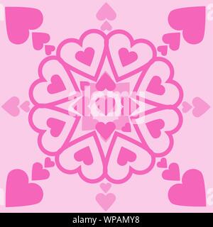 Cuore rosso icone, segno di amore, isolato vettore collezione Illustrazione Vettoriale