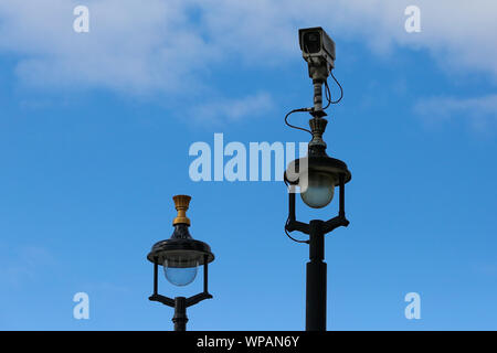 Londra, Regno Unito. 7 Sep, 2019. La sorveglianza TVCC telecamere in Westminster, Londra. Credito: Dinendra Haria/SOPA Immagini/ZUMA filo/Alamy Live News Foto Stock