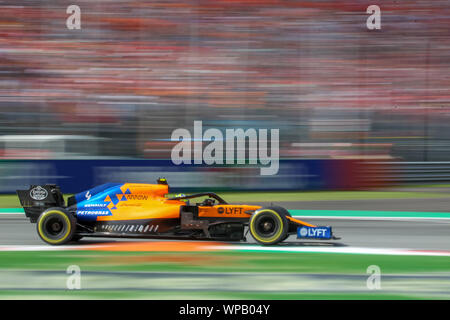 Monza (MB), Italia, 08 Sep 2019, Norris durante il Grand Prix di Heineken Italia 2019 - domenica - Gara - Campionato di Formula 1 - Credit: LPS/Alessio De Marco/Alamy Live News Foto Stock