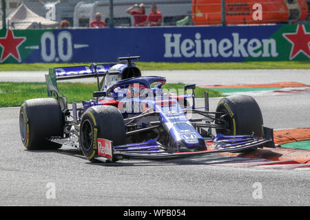 Monza (MB), Italia, 08 settembre 2019, il russo Daniil Kvyat (RUS) SCUDERIA TORO ROSSO STR14 durante il Grand Prix di Heineken Italia 2019 - domenica - Gara - Campionato di Formula 1 - Credit: LPS/Alessio De Marco/Alamy Live News Foto Stock