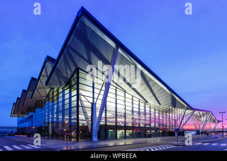 Gdansk, Polonia - 28 Maggio 2019: terminal dell aeroporto di Danzica (GND) in Polonia. Foto Stock