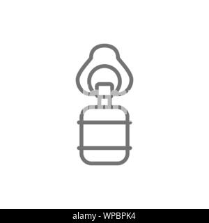 Ventilazione artificiale borsa icona linea. Isolato su sfondo bianco Illustrazione Vettoriale