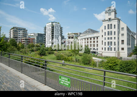 Parigi, Stadtentwicklungsgebiet Rive Gauche, Les Grands Moulins de Paris, 5 Rue Thomas Mann, Georges Wybo 1920, heute Studentenheim der Universität Par Foto Stock