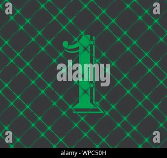 Numero uno simbolo icona appartamento moderno design web con lunga ombra e lo spazio per il tuo testo. Vettore Illustrazione Vettoriale