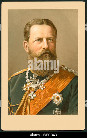 Europa, Deutschland, Berlino, Friedrich III. von Preußen, 1880er Jahre, Deutscher Kaiser und König von Preußen, aus dem Hause Hohenzollern, 99 Tage Kaiser / Europa, Germania, Berlino, Federico III , Federico III di Prussia, Imperatore di Germania e re di Prussia , 1880th, Imperatore per novanta nove giorni . Foto Stock