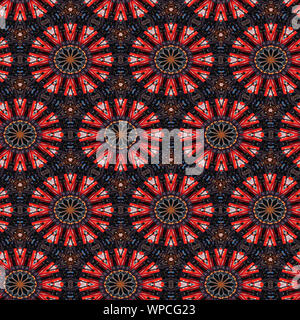 Interessanti forme per creare un bellissimo design simmetrico modello che può essere facilmente rivestito di piastrelle Foto Stock
