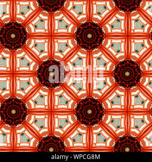 Interessanti forme per creare un bellissimo design simmetrico modello che può essere facilmente rivestito di piastrelle Foto Stock