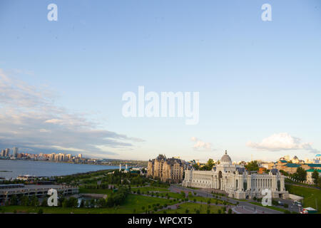 Vista sulla città di Kazan, la Russia a partire da un angolo alto Foto Stock