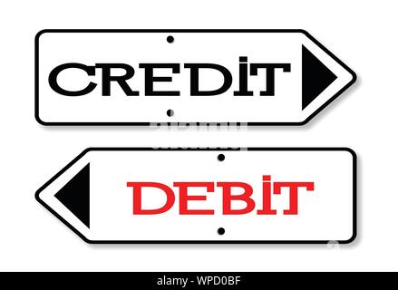Credito Frecce di addebito Illustrazione Vettoriale