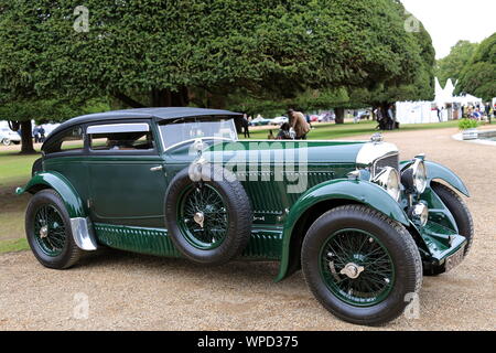 Velocità di Bentley sei Gurney Nutting sportivo Coupé (1930), il Concours di eleganza 2019, Hampton Court Palace, East Molesey Surrey, Inghilterra, Regno Unito, Europa Foto Stock