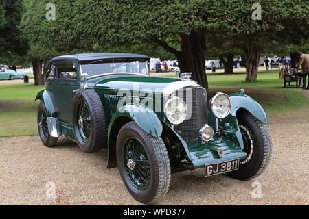 Velocità di Bentley sei Gurney Nutting sportivo Coupé (1930), il Concours di eleganza 2019, Hampton Court Palace, East Molesey Surrey, Inghilterra, Regno Unito, Europa Foto Stock