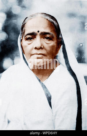 Vecchia foto vintage di Kasturba Gandhi, India, Asia, 1930 Foto Stock