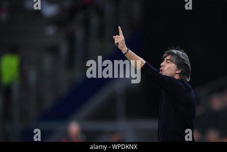 Pullman / Bundescoach Jogi Joachim Loew (Germania). GES / Fussball / EM Qualifica: Germania - Paesi Bassi, 06.09.2019 Calcio: Qualificazioni europee: vs Germania Paesi Bassi, ubicazione, 6 settembre, 2019 | Utilizzo di tutto il mondo Foto Stock