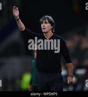 Pullman / Bundescoach Jogi Joachim Loew (Germania). GES / Fussball / EM Qualifica: Germania - Paesi Bassi, 06.09.2019 Calcio: Qualificazioni europee: vs Germania Paesi Bassi, ubicazione, 6 settembre, 2019 | Utilizzo di tutto il mondo Foto Stock