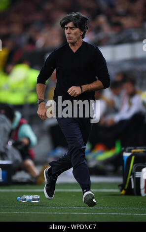 Pullman / Bundescoach Jogi Joachim Loew (Germania). GES / Fussball / EM Qualifica: Germania - Paesi Bassi, 06.09.2019 Calcio: Qualificazioni europee: vs Germania Paesi Bassi, ubicazione, 6 settembre, 2019 | Utilizzo di tutto il mondo Foto Stock