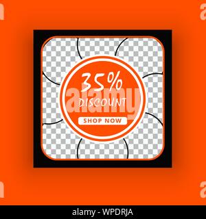 Sconto alimentari social media modello post Illustrazione Vettoriale