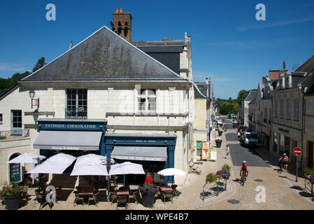 Centro città Langeais Touraine Francia Foto Stock