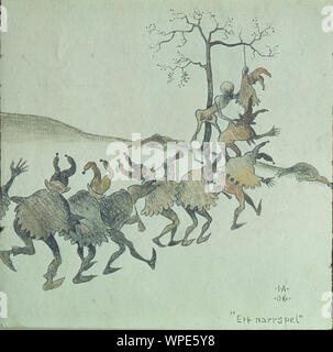 Strane creature arte vintage illustrazione Foto Stock