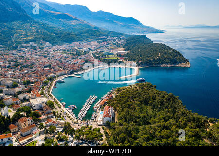Incredibile ciita' di Makarska in Croazia Foto Stock