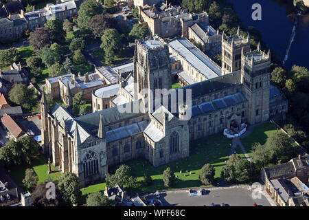 Vista aerea della Cattedrale di Durham, County Durham, Regno Unito Foto Stock