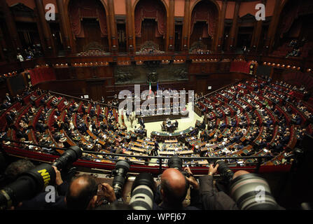 Roma, Italia. 09Sep, 2019. Roma, Presidente del Consiglio dei ministri Giuseppe Conte durante il discorso per chiedere la fiducia al Parlamento raffigurato: Credit: Indipendente Agenzia fotografica/Alamy Live News Foto Stock