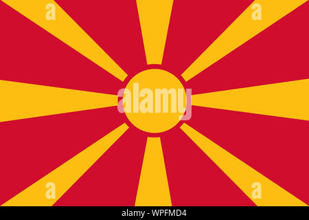 Una Bandiera della Macedonia illustrazione in background di file di grandi dimensioni Foto Stock