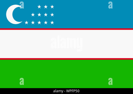 Un flag di Uzbekistan illustrazione in background di file di grandi dimensioni Foto Stock