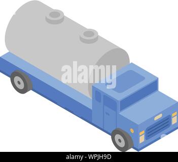 Latte icona carrello, stile isometrico Illustrazione Vettoriale