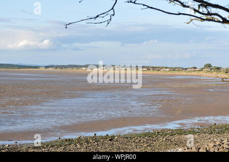 La baia di sabbia, Weston-super-Mare, Somerset, Inghilterra, Regno Unito Foto Stock