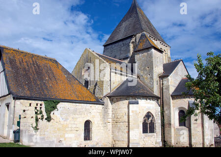 La chiesa Saint Etienne Villandry Indre-et-Loire Francia Foto Stock