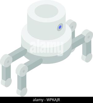 Robot Spider icona, stile isometrico Illustrazione Vettoriale