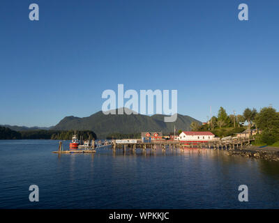 Tofino porto e marina sull'Isola di Vancouver, British Columbia Foto Stock