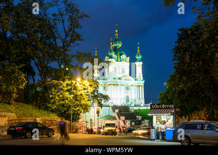 Kiev Kiev: Sant'Andrea Chiesa in Podil, Kiev, Ucraina Foto Stock