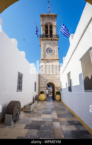 Ingresso al monastero nella città di Hydra, Grecia Foto Stock