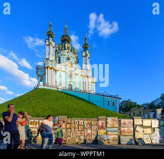 Kiev Kiev: Sant'Andrea Chiesa, Podil distretto in Podil, Kiev, Ucraina Foto Stock