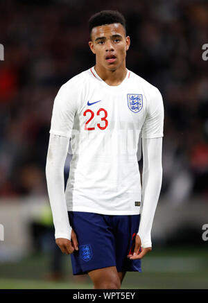 L'Inghilterra del Mason Greenwood durante il 2019 UEFA Europei Under-21 gara di campionato al KCOM Stadium, Kingston-upon-Hull. Foto Stock