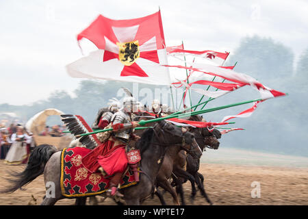 Vivat Vasa 2019 Battaglia di due Vasas 1626 rievocazione in Gniew, Polonia. 10 agosto 2019 © Wojciech Strozyk / Alamy Stock Photo Foto Stock