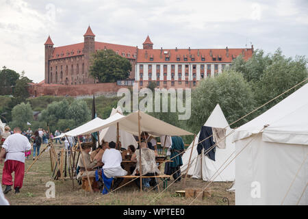 Vivat Vasa 2019 Battaglia di due Vasas 1626 rievocazione in Gniew, Polonia. 10 agosto 2019 © Wojciech Strozyk / Alamy Stock Photo Foto Stock