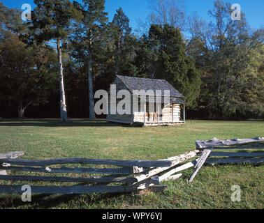 Manse George cabina su motivi di Shiloh National Military Park, Tennessee Foto Stock