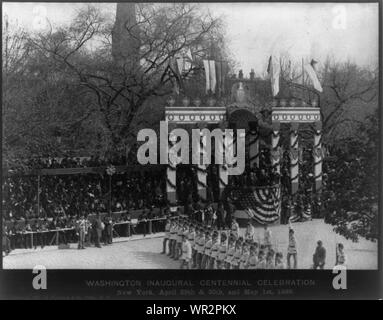 Massachusetts Cadetti a Washington inaugurale Clelebration centenario, la città di New York, 29 aprile & 30th, e il 1 maggio 1889 Foto Stock