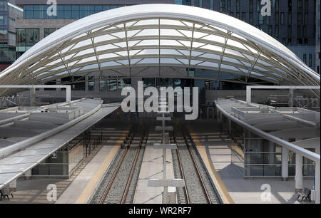 Rinnovato Union Station nel centro cittadino di Denver, Colorado. Foto Stock