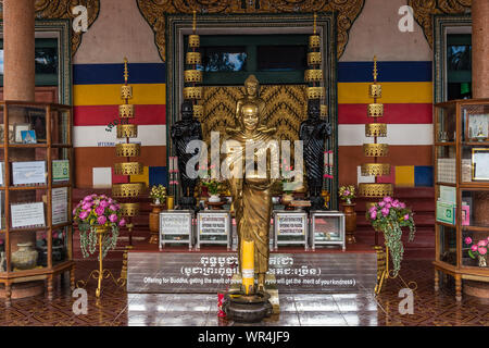 Wat Preah Prom Rath in Siem Reap, Angkor, Cambogia. Foto Stock