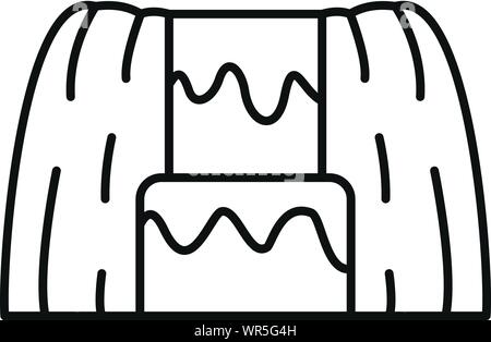 Cascata di icona di caduta. Profilo di caduta a cascata icona vettore per il web design isolato su sfondo bianco Illustrazione Vettoriale