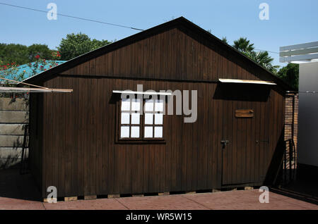 Wendy in legno casa / shed, Sud Africa Foto Stock