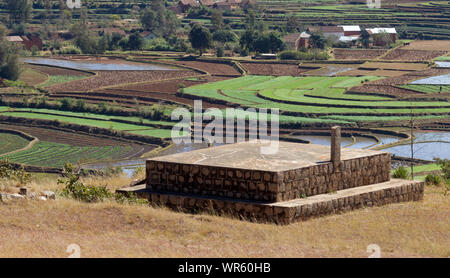 Tomba tradizionale nel sud del Madagascar Foto Stock