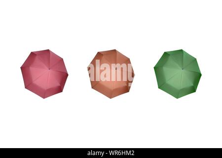 Set di ombrelli multicolore. Illustrazione Vettoriale. Protezione dalla pioggia. Illustrazione Vettoriale