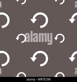 Upgrade, freccia icona Aggiornamento firmare. Seamless pattern su uno sfondo grigio. Vettore Illustrazione Vettoriale