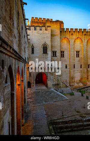 Palais des Papes di Avignone, Francia. Foto Stock